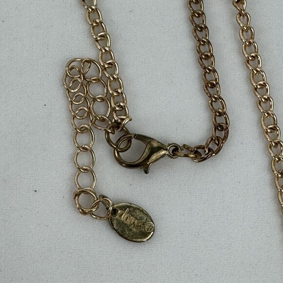 Boho-Chic Fringe Necklace Multicolor Beads Gold Tone Chains By Claires 19" -21" - Picture 4 of 7